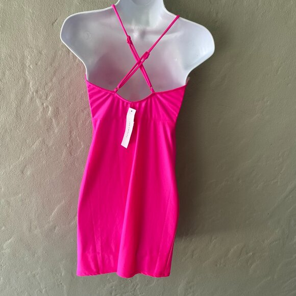 TIMING LOS ANGELES PINK SATIN MINI DRESS MED NWT - Picture 3 of 5